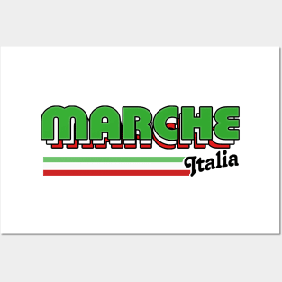Marche // Italia Retro Style Italian Region Design Posters and Art